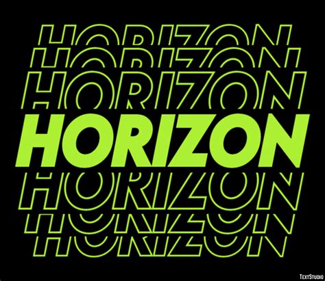 Horizon Text Effect And Logo Design Word