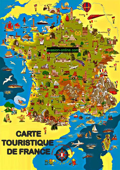 Carte Touristique De France Vacances Arts Guides Voyages Pour Voir