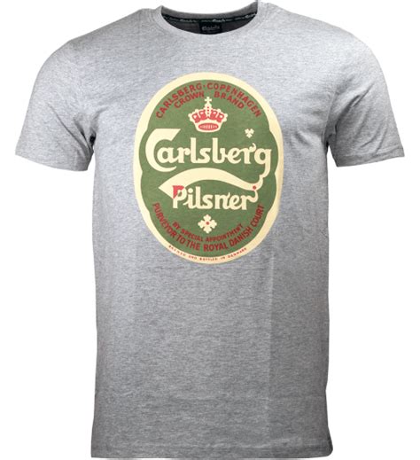 Carlsberg Pilsner T Shirt Grey Carlsberg Brand Store
