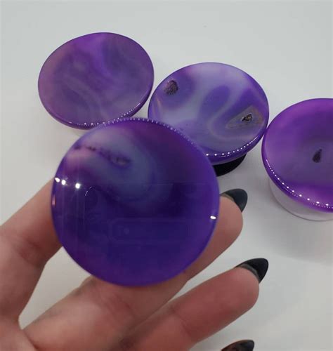 Stunning Purple Healing Crystal Pop Socket Phone Accessories Etsy