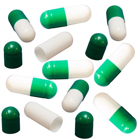 500 Pcs Pure Empty Vegetarian Pill Capsules Color Whitegreen Size