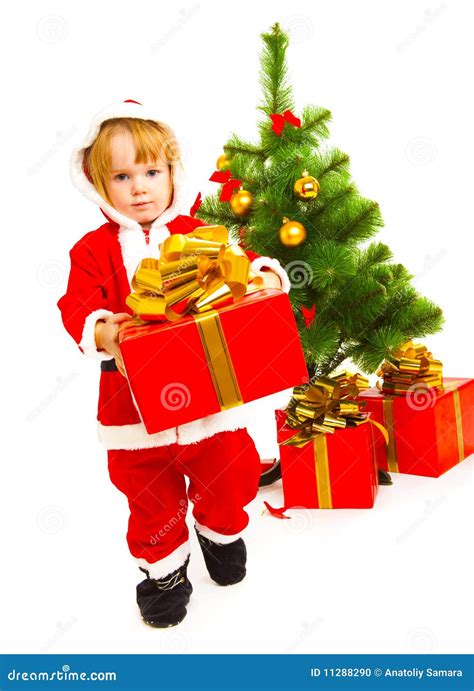 Carrying Christmas Present Stock Photo Image Of Adorable 11288290