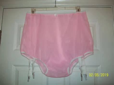 3 full layer pink sheer nylon granny panty garter sleeve glitter ruffle 34 46 86 99 picclick