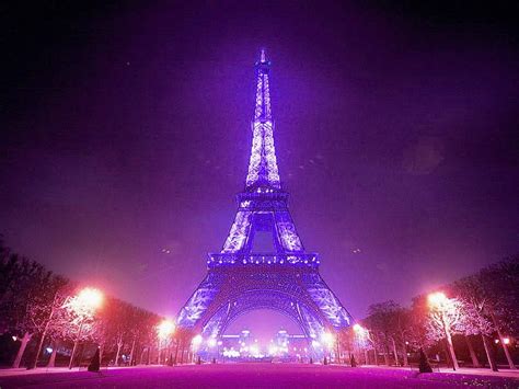 Purple In France Eiffel Tower Pictures Paris Tours Iconic Buildings