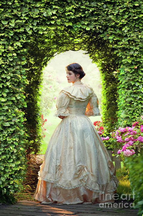 Young Victorian Woman In The Garden Photograph By Lee Avison Pixels
