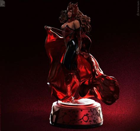 Marvel Scarlet Witch Femme Fatale 14 Resin Statue Von Mfa