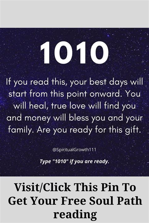 The text reads, visit / click this pin to get your free soul path reading