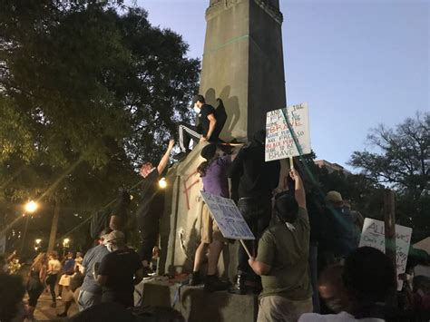 Watch George Floyd Protesters Tear Down Confederate Statue In Alabama Park American Military News