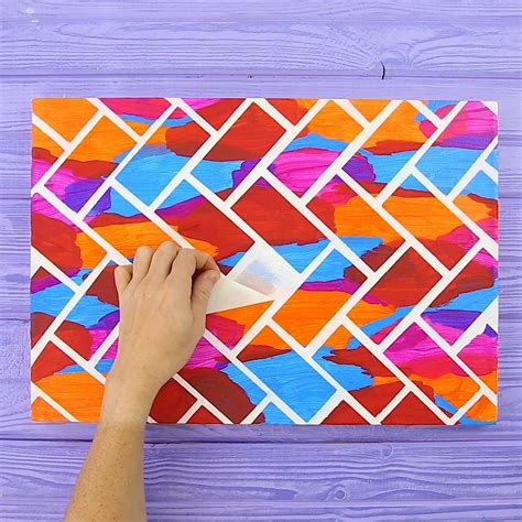 5 Minute Crafts Paint And Masking Tape Painting