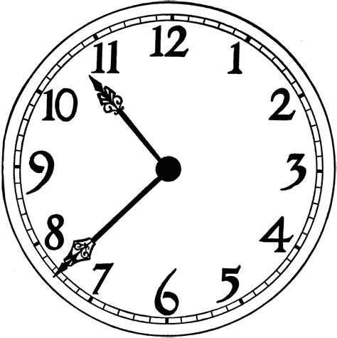 Clock Clipart Black And White