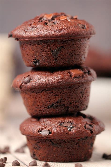 Double Chocolate Vegan Chocolate Muffins These Bakery Style Muffins