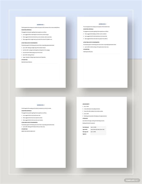 simple meeting minutes template word apple pages google docs