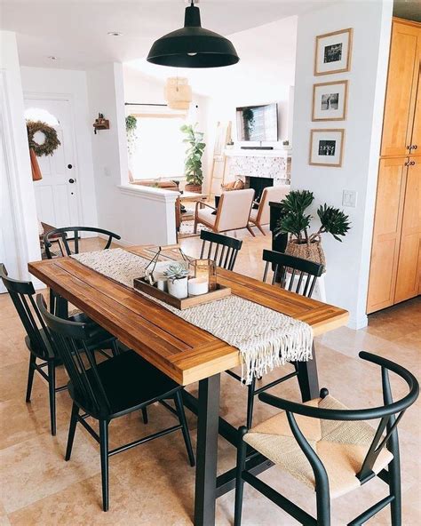 39 Popular Rustic Farmhouse Style Ideas For Dining Room Decor Hmdcrtn