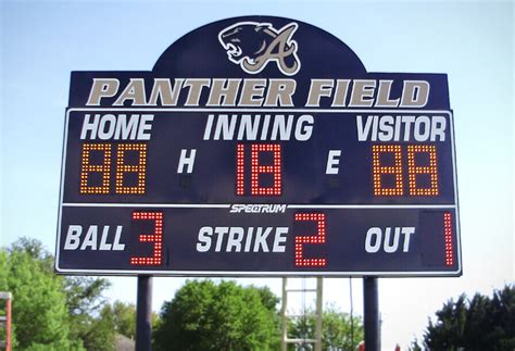 Outdoor Scoreboard Photos Led Marquee Sign Images Spectrum Scoreboards