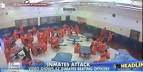 Cctv Captures Thirty Arizona Inmates Brutally Beat Correctional