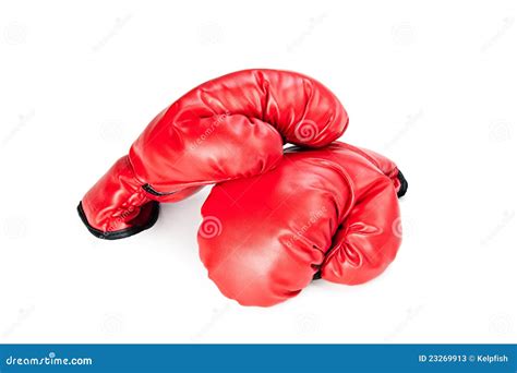 Boxing Gloves On White Stock Image Image Of Sport Padded 23269913