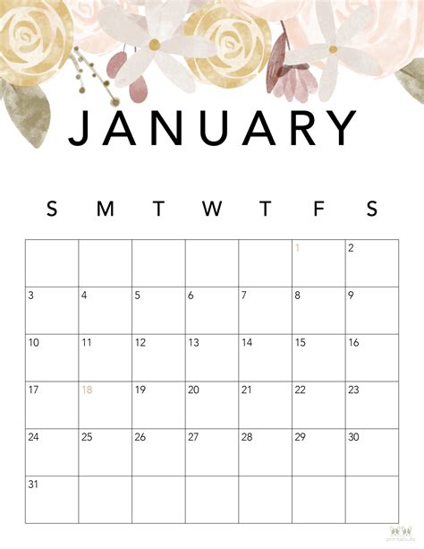 January 2021 Calendars 15 Free Calendars Printabulls