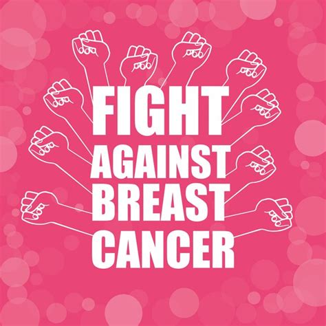 premium vector fight against breast cancer