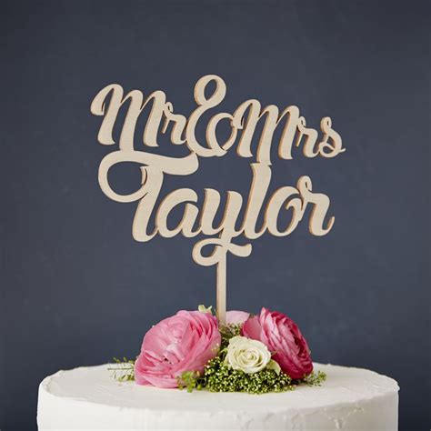 Personalised Wooden Wedding Cake Topper By Sophia Victoria Joy