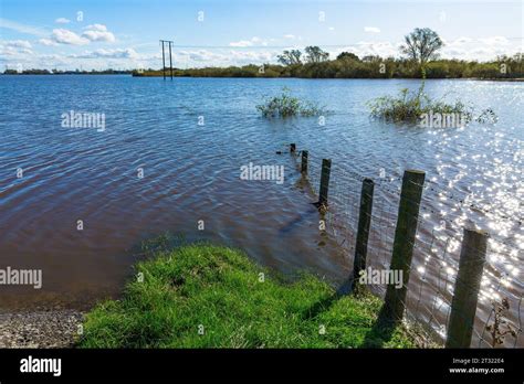 Storm Babet Brings Extreme Flooding From The River Aire To Agricultural
