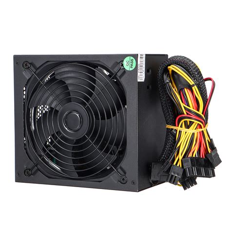 1000W PC Computer Power Supply Quiet 140mm Green LED Fan 24Pin SATA ...