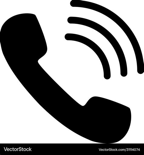 Phone Number Hang On Call Icon Black Royalty Free Vector