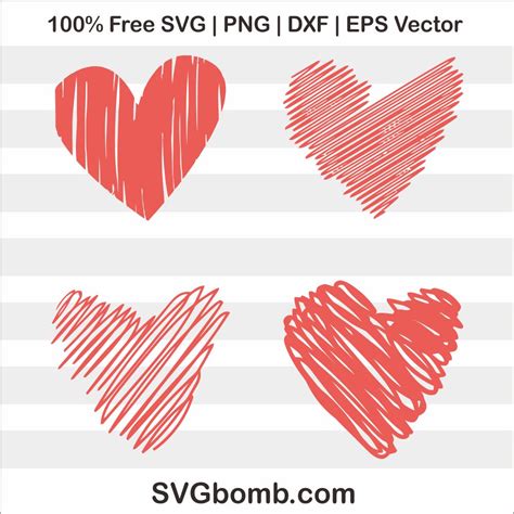 Free Heart Love Red SVG DXF Cut File | SVGbomb.com