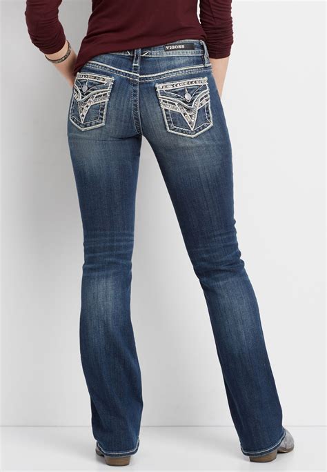 Vigoss® Bootcut Jeans With Arrow Stitching And Sequins Bootcut Bootcut Jeans Vigoss