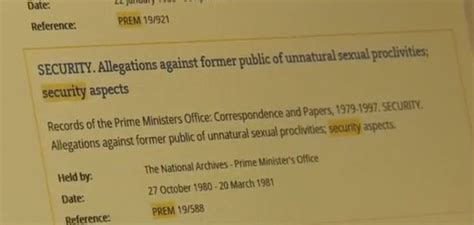 Westminster Sex Scandal Shocking File About Historic Unnatural