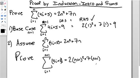 Proof by Induction - Intro & Sums - YouTube