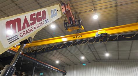 Masco's team ended the week by painting two new 2x3 ton trsg cranes and custom lifting beams for one of our customers. CRANE GALLERY | Masco Crane and Hoist