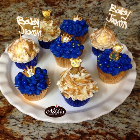 Royal Blue And Gold Baby Shower Baby Shower Cakes Baby Shower