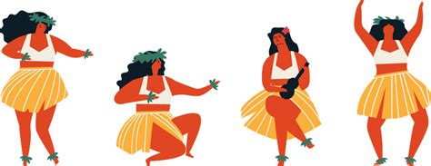 Hula Dancers Mini Art Print By Tasiania Without Stand 3 X 4