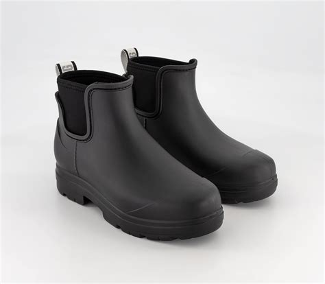 Ugg Droplet Rain Boots Black Women S Ankle Boots