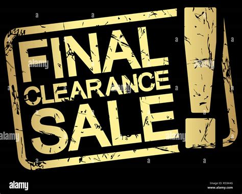gold stamp with text final clearance sale! Stock Photo - Alamy