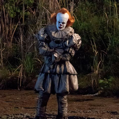 New Photos Show Bill Skarsgård As Pennywise On The Set Of “it Chapter 2” Teen Vogue