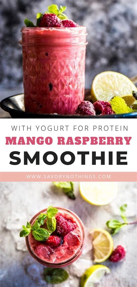 Raspberry Smoothie With Yogurt For Protein Mango Raspberry Smoothie