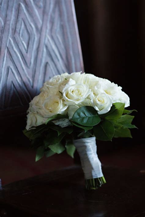 This White Rose Wedding Bouquet Is Simple But Elegant White Rose
