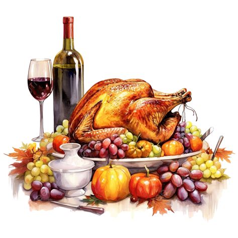 Happy Thanksgiving Celebration Cards Dinner Turkey Wine Fruits Candles