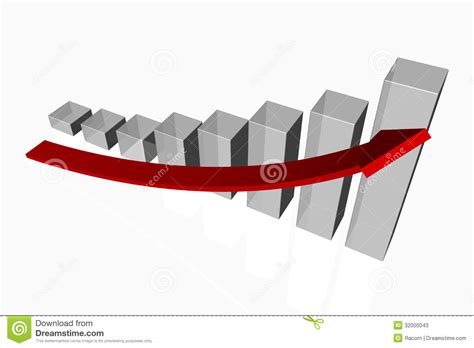 Increasing Bar Graph Stock Illustration Illustration Of Diagram 32000043