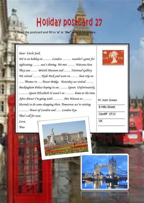 Holiday Postcard 27 Worksheet Free Esl Printable Worksheets Made By