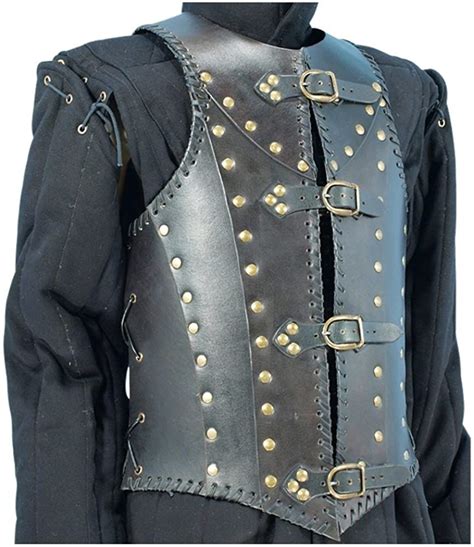 Armor Venue Soldiers Leather Body Armour Black One Size Leather Armor