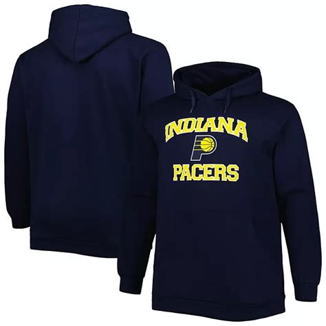 Mens Navy Indiana Pacers Big And Tall Heart And Soul Pullover Hoodie