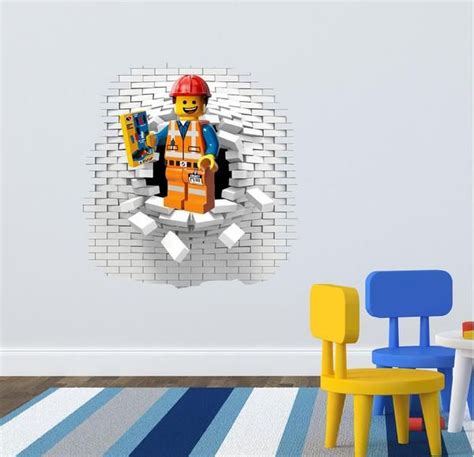 Lego Emmet Wall Decal And Stickers Art And Text Wall Decals Wall Decals And Stickers Wall