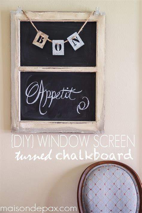 Diy Window Screen Chalkboard Diy Window Diy Window Screen