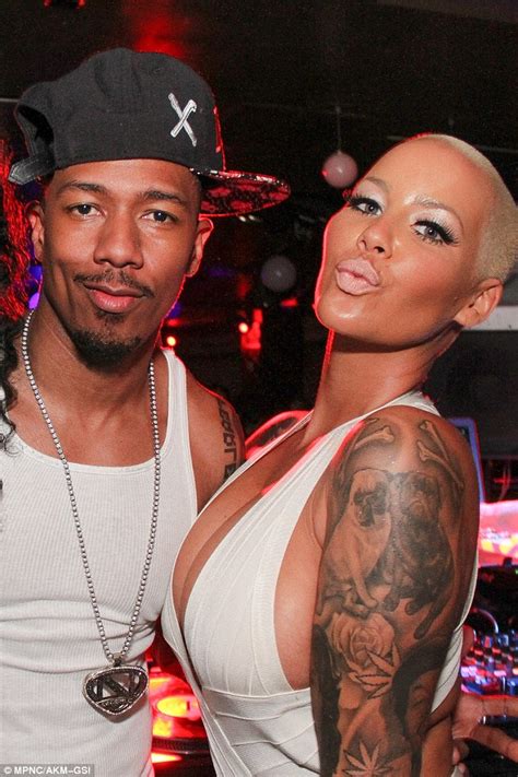 Amber Rose Supports Nick Cannon S Dj Gig As She Showcases Cleavage