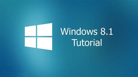 Windows 81 Tutorial Youtube