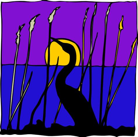 Swan Sunset Lake Clip Art At Vector Clip Art Online