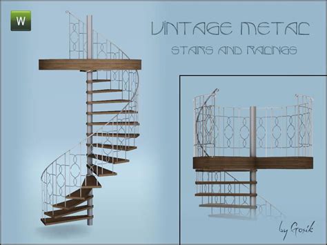 Gosik S Fusion Spiral Stairs And Railings Sims 4 Sims