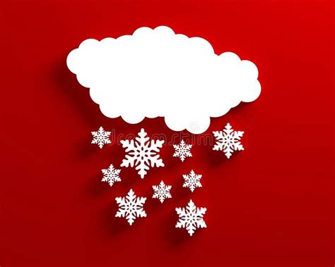 Snow Cloud Christmas Red Stock Illustration Illustration Of Weather
